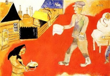 Marc Chagall Werke - Purim Zeitgenosse Marc Chagall